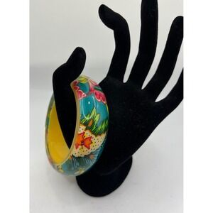 Bangle Bracelet Colorful Floral Print Fashion Accessory‎ Womens Jewelry